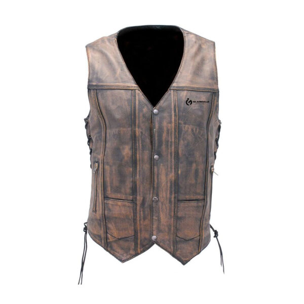 Motorbike Leather Vest