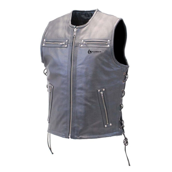 Motorbike Leather Vest